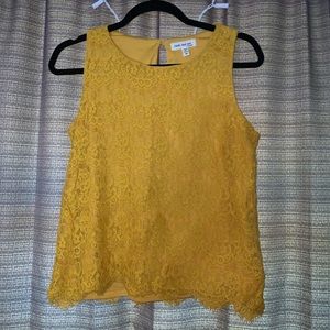Gold lacy blouse